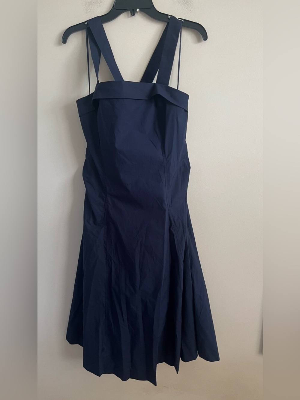 NWT-Banana Republic Navy Poplin Midi Dress, Size 10 Petite